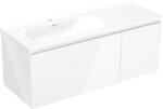 Mexen Orio dulap de baie 120 cm cu lavoar Vela stâng, 1S, 1D, alb lucios - 91A13-12047-3-BBFF00-W23L00 (91A13-12047-3-BBFF00-W23L00)
