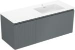 Mexen Rivel dulap de baie 120 cm cu lavoar Otis dreapta, 1S, 1U, canelat, grafit/alb mat - 91A23-12047-3-BBFF66-W18P01 (91A23-12047-3-BBFF66-W18P01)