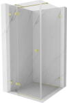 Mexen Lunar T cabina de duș articulată stânga 90 x 90 cm, transparentă, auriu periat - 834T-090-090-55-00-L (834T-090-090-55-00-L)
