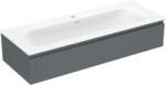 Mexen Rivel dulap de baie 120 cm cu chiuvetă Vela, 1 sertar, canelat, grafit mat/alb mat - 91A20-12023-1-BF66-W23M0 (91A20-12023-1-BF66-W23M01)