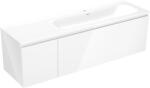 Mexen Orio dulap baie 160 cm cu lavoar Vela dreapta, 1 sertar, 1 ușă, alb lucios - 91A13-16047-3-BBFF00-W23P00 (91A13-16047-3-BBFF00-W23P00)
