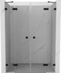 Mexen Lunar Duo uși de duș batante 160 cm, transparent, negru - 834D-160-000-70-00 (834D-160-000-70-00)