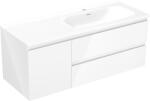 Mexen Orio dulap baie 120 cm cu lavoar Vela pe dreapta, 2S, 1D, alb lucios - 91A13-12047-3-BBFFF00-W23P00 (91A13-12047-3-BBFFF00-W23P00)