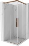 Mexen Rox Cabină de duș culisantă Duo 85 x 85 cm, transparentă, aur roz - 8C2D-085-085-60-00 (8C2D-085-085-60-00)