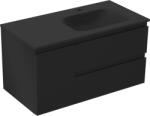 Mexen Orio dulap baie 90 cm cu lavoar Vela dreapta, 2S, 1U, negru mat - 91A13-09047-3-BBFFF71-W23P71 (91A13-09047-3-BBFFF71-W23P71)