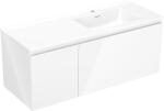 Mexen Orio dulap baie 120 cm cu lavoar Otis pe dreapta, 1S, 1D, alb lucios - 91A13-12047-3-BBFF00-W18P00 (91A13-12047-3-BBFF00-W18P00)