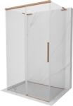Mexen Rox-3S L cabină de duș cu 3 pereți cu uși glisante 145 x 95 cm, transparentă, cupru periat - 8C2L-145-095-65-00-3S (8C2L-145-095-65-00-3S)