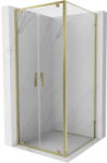 Mexen Exo cabina de duș pivotantă 110 x 110 cm, transparentă, aurie - 8182-110-110-50-00 (8182-110-110-50-00)