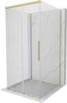 Mexen Rox-3S cabina de duș 3 pereți glisantă 95 x 95 cm, transparentă, aurie periată - 8C2-095-095-55-00-3S (8C2-095-095-55-00-3S)