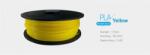  3D FILAMENT 1, 75mm PLA Sárga /1kg-os tekercs/ (3DFILAMPLA175Y)