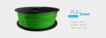  3D FILAMENT 1, 75mm PLA Zöld /1kg-os tekercs/ (3DFILAMPLA175G) - tonerpiac