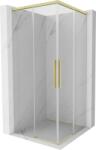 Mexen Rox Cabină de duș Duo cu uși glisante 95 x 95 cm, transparentă, auriu periat - 8C2D-095-095-55-00 (8C2D-095-095-55-00)