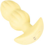 Cuties Mini - plug anal cu vibrații, texturat - silicon galben (54069860000) Vibrator
