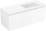 Mexen Rivel dulap baie 120 cm cu lavoar Otis dreapta, 1S, 1D, canelat, alb mat - 91A23-12047-3-BBFF01-W18P01 (91A23-12047-3-BBFF01-W18P01)