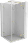 Mexen Lunar T cabina de duș cu deschidere spre dreapta 90 x 90 cm, transparentă, auriu periat - 834T-090-090-55-00-P (834T-090-090-55-00-P)