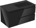 Mexen Orio dulap baie 90 cm cu chiuvetă Otis dreapta, 2S, 1D, negru lucios/negru mat - 91A13-09047-3-BBFFF70-W18P71 (91A13-09047-3-BBFFF70-W18P71)