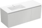 Mexen Rivel dulap baie 120 cm cu lavoar Otis stânga, 1S, 1D, crestat, gri mat/alb mat - 91A23-12047-3-BBFF62-W18L01 (91A23-12047-3-BBFF62-W18L01)