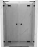 Mexen Lunar L Duo uși de duș pivotante 160 cm, transparente, negre - 834DL-160-000-70-00 (834DL-160-000-70-00)