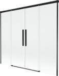 Mexen Rox paravan cadă 2-panouri glisante 180 x 150 cm, transparent, negru - 8C9-180-002-70-00 (8C9-180-002-70-00)