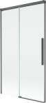 Mexen Rox paravan de cadă cu 2 panouri culisante 100 x 150 cm, transparent, gri închis periat - 8C9-100-001-66-00 (8C9-100-001-66-00)