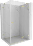 Mexen Lunar cabina de duș cu ușă batantă dreaptă 70 x 80 cm, transparentă, auriu periat - 834-070-080-55-00-P (834-070-080-55-00-P)