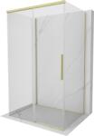 Mexen Rox-3S cabina de duș cu 3 pereți, glisantă 140 x 95 cm, transparentă, aurie periată - 8C2-140-095-55-00-3S (8C2-140-095-55-00-3S)