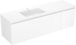 Mexen Orio dulap baie 160 cm cu lavoar Otis pe stânga, 1S, 1D, alb mat - 91A13-16047-3-BBFF01-W18L01 (91A13-16047-3-BBFF01-W18L01)
