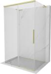 Mexen Rox-3S L cabina de duș cu 3 pereti glisanta 95 x 70 cm, transparentă, auriu periat - 8C2L-095-070-55-00-3S (8C2L-095-070-55-00-3S)