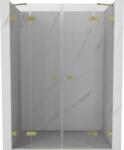Mexen Lunar Duo uși de duș batante 150 cm, transparent, auriu periat - 834D-150-000-55-00 (834D-150-000-55-00)