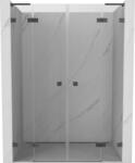 Mexen Lunar L Duo uși de duș batante 160 cm, transparent, metal pușcă - 834DL-160-000-95-00 (834DL-160-000-95-00)