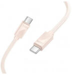 hoco. X114 USB-C to USB-C adatkábel, töltőkábel, rózsaszín (60W, 3A, 1m)