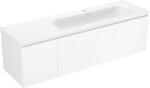 Mexen Rivel dulap de baie 160 cm cu chiuvetă Vela dreapta, 1S, 1D, canelat, alb mat - 91A23-16047-3-BBFF01-W23P01 (91A23-16047-3-BBFF01-W23P01)