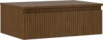 Mexen Rivel dulap baie pentru lavoar 70 cm cu blat, 1 sertar, riflat, nuc - 91A20-07023-1-BFC86 (91A20-07023-1-BFC86)