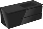 Mexen Orio dulap de baie 120 cm cu lavoar Otis dreapta, 2S, 1D, negru lucios/negru mat - 91A13-12047-3-BBFFF70-W18P71 (91A13-12047-3-BBFFF70-W18P71)
