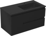 Mexen Orio dulap baie 90 cm cu lavoar Otis dreapta, 2S, 1D, negru mat - 91A13-09047-3-BBFFF71-W18P71 (91A13-09047-3-BBFFF71-W18P71)