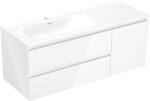 Mexen Orio dulap de baie 120 cm cu lavoar Vela stâng, 2S, 1D, alb lucios - 91A13-12047-3-BBFFF00-W23L00 (91A13-12047-3-BBFFF00-W23L00)
