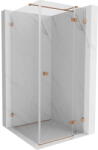 Mexen Lunar T cabina de duș batantă dreapta 80 x 80 cm, transparentă, cupru periat - 834T-080-080-65-00-P (834T-080-080-65-00-P)