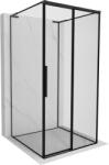 Mexen Rox-3S L cabina de duș cu 3 pereți glisantă dreapta 120 x 120 cm, cadru negru, negru - 8C2L-120-120-70-70-3S-P (8C2L-120-120-70-70-3S-P)