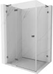 Mexen Lunar L 75 x 90 cm-es balra nyíló zuhanykabin, átlátszó, gun gray kefeolt - 834L-075-090-66-00-L (834L-075-090-66-00-L)