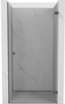 Mexen Lunar-B 45 cm-es, átlátszó, jobbos, lenyitható zuhanyajtó, gun gray kefefinish - 832-045-000-66-00-P (832-045-000-66-00-P)