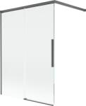 Mexen Rox 2 szárnyú toló zuhanyfal 120 x 150 cm, átlátszó, kefe hatású szürke - 8C9-100-003-66-00 - 8C9-120-003-66-00 (8C9-120-003-66-00)