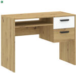 INTERMEBLE BASIC TWO Íróasztal Tölgy/Fehér Színben 100 cm