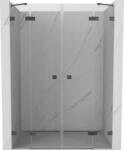 Mexen Lunar Duó zuhanyajtók nyíló 140 cm, átlátszó, gunmetal - 834D-140-000-95-00 (834D-140-000-95-00)