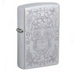 Zippo Benzines Zippo öngyújtó - Vésett koponya (Z-190116-2)