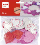 Apli Moosgumi, öntapadó, szívek, APLI "Eva Sheets", vegyes színek, 52db/cs (13283) - mystock