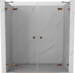 Mexen Lunar Duo nyitható zuhanyajtó, 190 cm, átlátszó, rózsaarany - 834D-190-000-60-00 (834D-190-000-60-00)