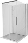 Mexen Rox-3S 3-falú zuhanykabin tolóajtóval 90 x 90 cm, átlátszó, acélszürke kefe - 8C2-090-090-66-00-3S (8C2-090-090-66-00-3S)