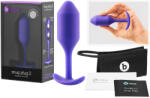 b-Vibe Snug Plug 2 - dop anal cu două bile (114 g, mov)