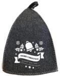 SAUNA KING Szauna sapka, gyapjúkeverékből, szürke, karácsony motívummal III