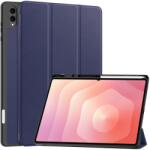  LEATHER cu balamale husă pentru Samsung Galaxy Tab S11 Ultra albastru